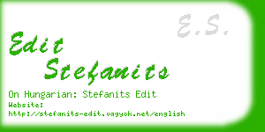 edit stefanits business card